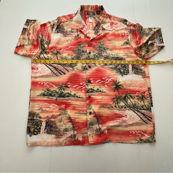 Kalaheo Vintage Hawaiian Orange Tropical Short Sleeve Button Up Shirt Size XL - Picture 6 of 8